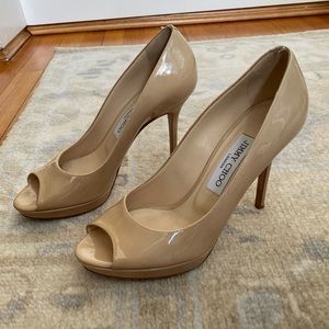 Jimmy Choo Luna Peep Toe Platform Pump
